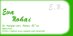 eva mohai business card